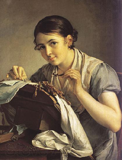 Vasily Tropinin The Lace Maker, Norge oil painting art